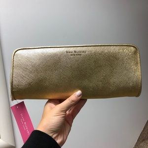Isaac Mizrahi Rectangular Gold Clutch